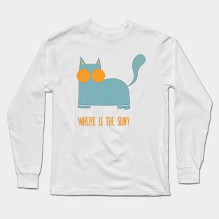 FUNNY CAT WEARING SUNGLASSES, CAT LOVER, GIFT, PETS, FUNNY CAT, COOL CAT, CUTE CAT, CUTE ANIMAL Edit View Long Sleeve T-Shirt